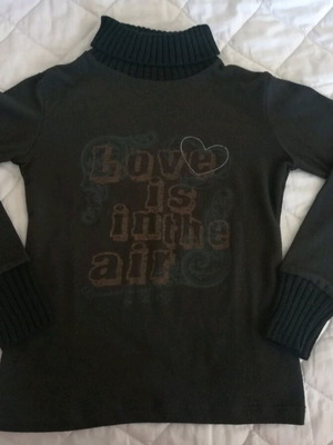 Women's blouse size S like new, elastic with turtleneck, black and brown