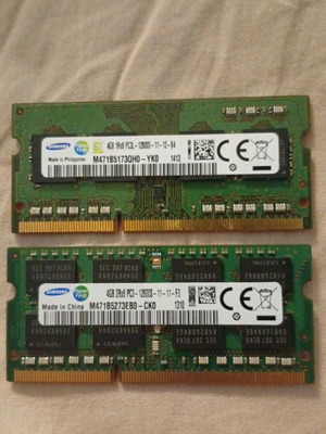 Samsung DDR3 PC3-12800S μνήμη RAM για φορητό υπολογιστή, 2 x 4GB