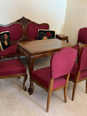 Vintage carved handmade living room set like new