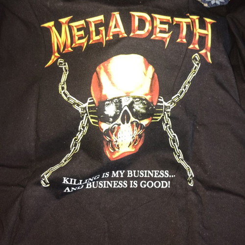 Megadeth sleeveless T-shirt, large size, black