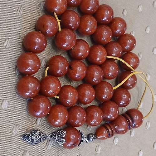 Mastic Worry Beads used with silver elements