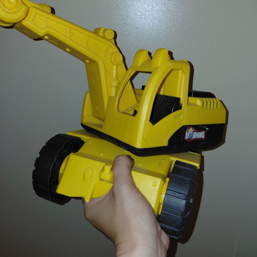 Mega Building Machines Excavator like new, durable plastic toy
