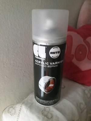 Acrylic varnish spray like new, suitable for wood and plastic