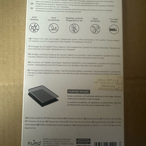 Puro Frame Screen Protector for Samsung Galaxy S10+ new
