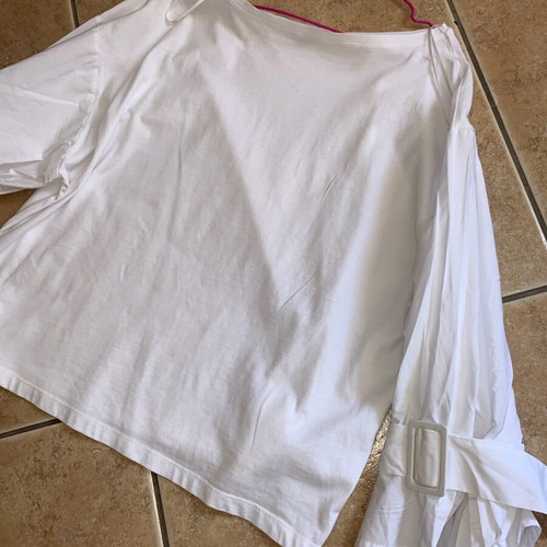 Zara blouse white size L 3/4 sleeve like new