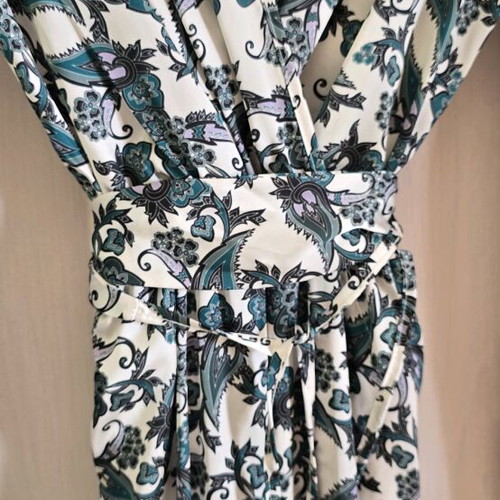 Anna Samouka dress like new, beige with green, boho style