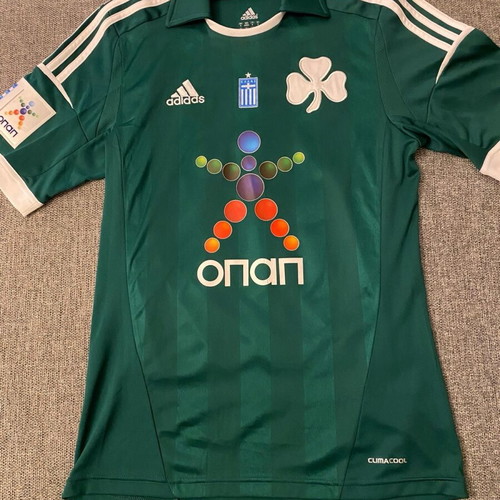 Panathinaikos Matchworn Football Jersey Used, Dinas 26