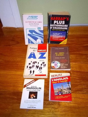 French language books used, dictionaries and learning methods