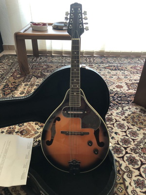 Ibanez Mandolin M51E-BS like new with case and strap