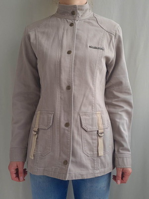 Just Cavalli women's cotton jacket size L used, beige