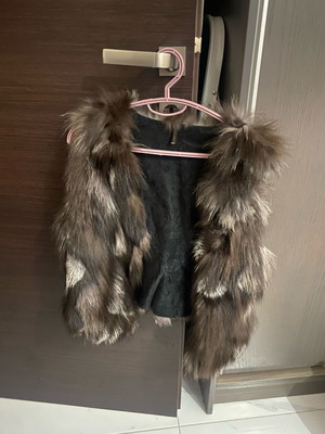Rabbit fur vest like new, soya concept small and medium