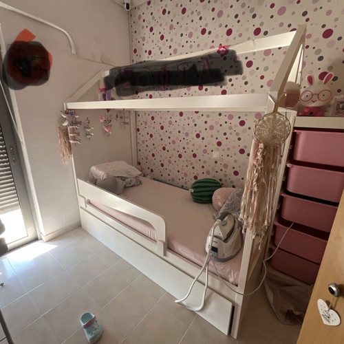 Children's bunk bed house like new