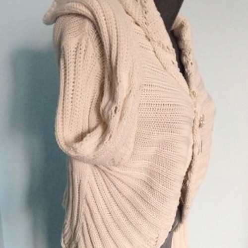 WE Clothing Cream Knit Open Cardigan Bolero Unisize like new