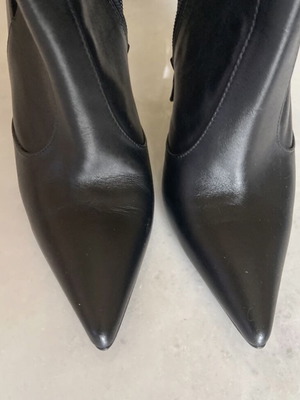 Tsakiris Mallas leather ankle boots black size 38 like new