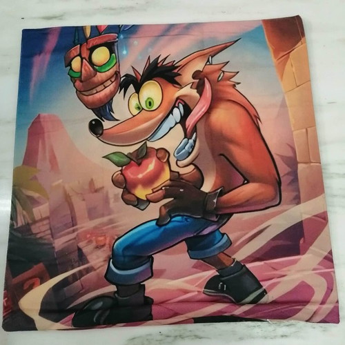 Crash Bandicoot decorative pillowcase 45x45cm new