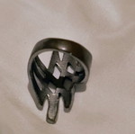 Boho rock ring large used