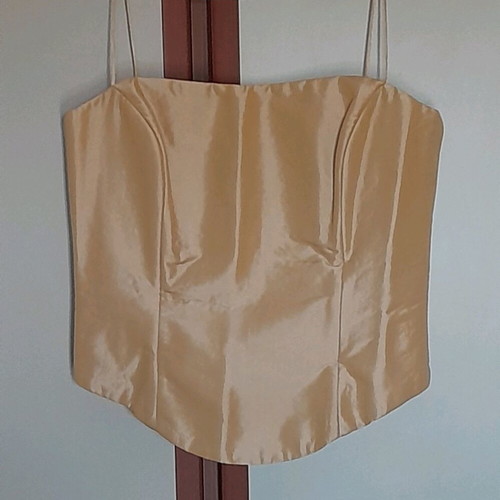 Handmade top gold color new, size S