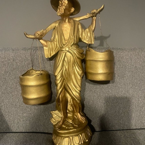 Metal decorative statue Asian style like new, 50 cm, iron