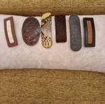 Leather hair clips new