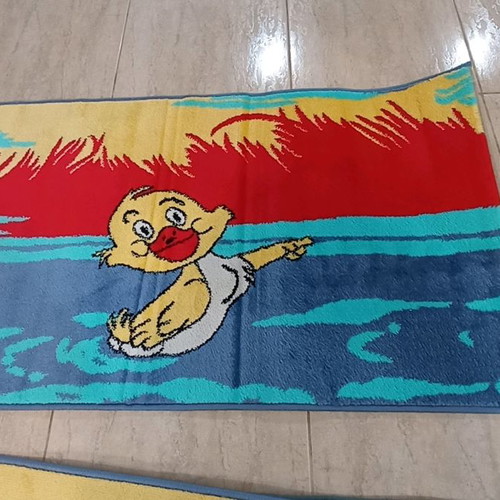 Children's rug set new for bedroom, synthetic yarns