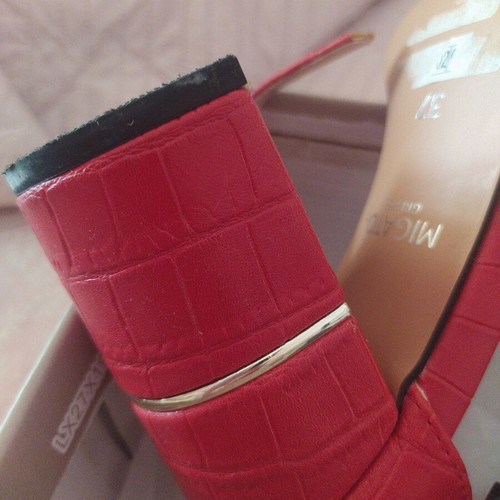 Migato red high-heeled sandals like new, size 37