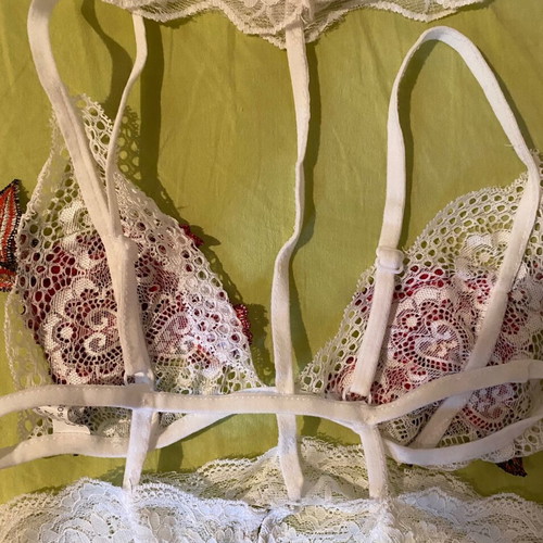 Bralette medium new without tags with rose detail