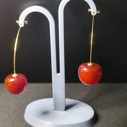 Cherry dangle earrings new