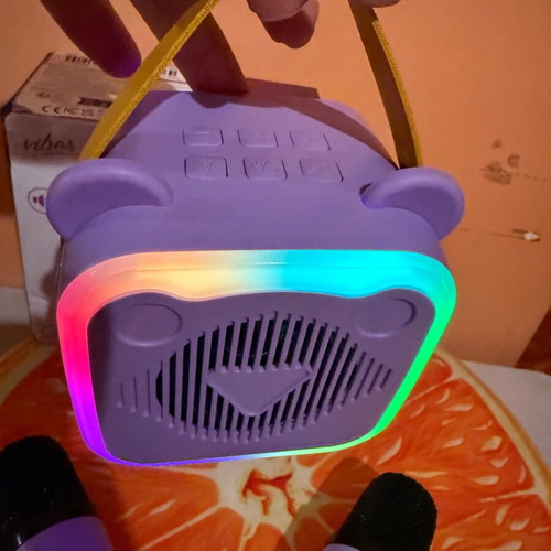 Wireless Karaoke Speaker Set σαν καινούργιο με 2 μικρόφωνα και RGB φωτισμό