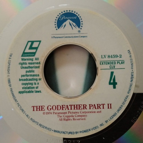 The Godfather Part II Laser Videodisc like new
