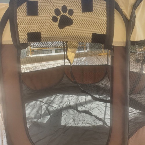 Foldable dog park 70x80 cm with zippered window
