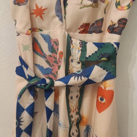 Purple Queen Paris Art Print Wrap Dress like new, colorful