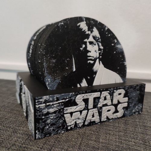 Starwars coaster set 8 coasters with base like new