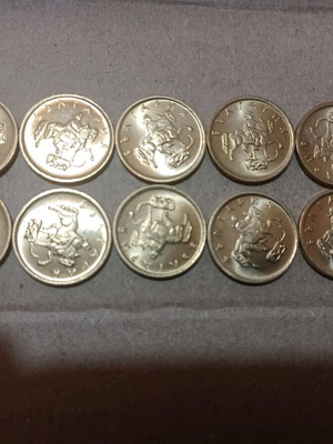 1 Stotinka coins Bulgaria 1999 new, pack of 10