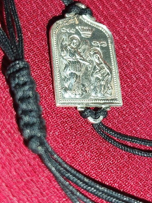 Ασημένιο κομποσχοίνι 1000 βαθμών ο Ευαγγελισμός της Θεοτόκου σαν καινούργιο