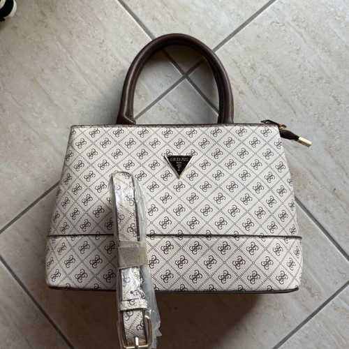 Guess crossbody bag new, white and brown