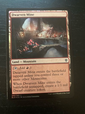 Κάρτα Dwarven Mine Magic the Gathering σαν καινούργιο foil