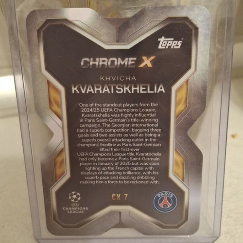 Kvaratskhelia Topps Chrome X card