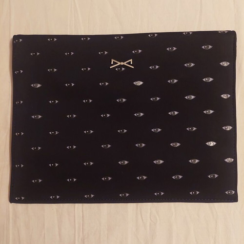Achilleas Accessories envelope bag with eye pattern, dark blue