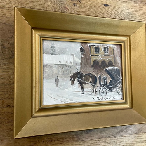 W. Rutkowski artwork used with golden wooden frame