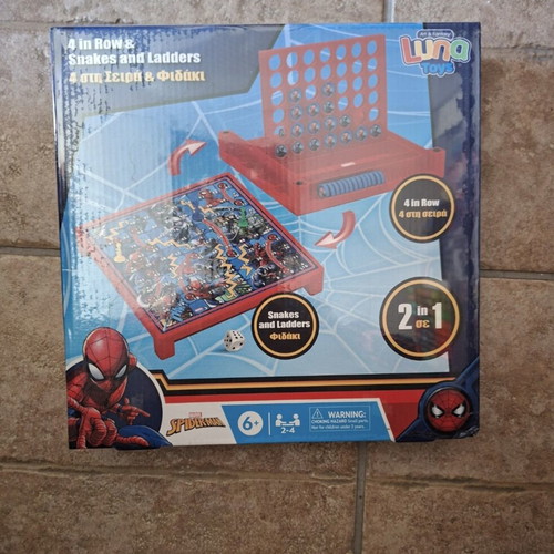 4 in a Row and Snakes and Ladders board game Spiderman