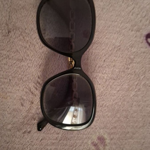 Fashion glasses new black with gold chain effect