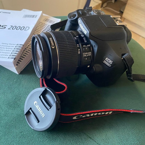 Canon DSLR EOS2000D with two lenses like new, Shutter Count 176
