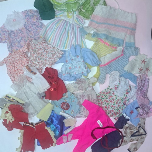 Vintage doll clothes used, large pack for various dolls