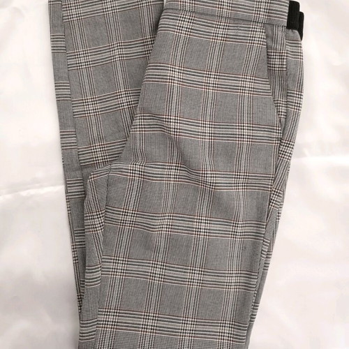 Zara women's checkered grey pants XS like new with elastic waist