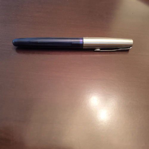 Parker Vector fountain pen translucent purple used with case