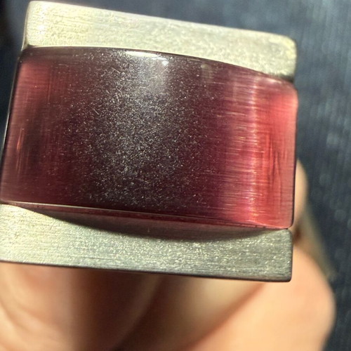 Cufflinks silver with purple stone like new