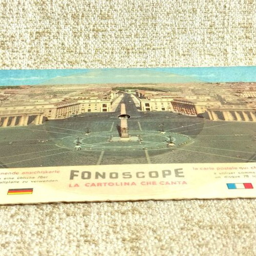 Fonoscope new card plays like 78 rpm record from 1950s