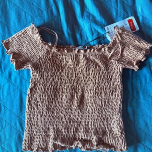 Stradivarius Brown Crop Top like new, size S