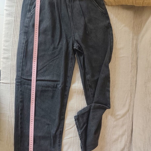 Dazy Mom Fit women's black washed grey jeans, size S