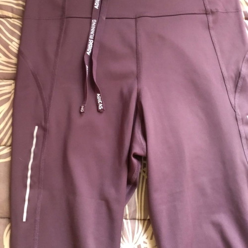 Adidas 3/4 leggings used, purple eggplant color, size S